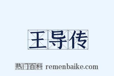 王导传是什么意思的图片